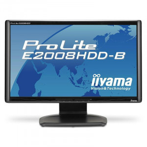 Monitor LCD IIYAMA ProLite 20" E2008HDD, 1600x900, 2ms, VGA, DVI, Cabluri Incluse - Img 1