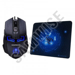 Mouse Gaming Newmen N6000 Black, Wired, USB, 2000 DPI + Mousepad MP235 - Img 1