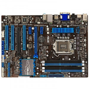 Placa de baza ASUS P8H77-V, LGA1155, 2 x PCI-Express x16, SATA3, DDR3, HDMI, DVI, USB 3.0 - Img 1