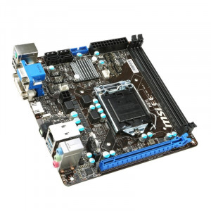 Placa de baza MSI H81i, Intel H81, 4th gen, 2x DDR3, SATA III, DVI, VGA, HDMI, mITX - Img 1