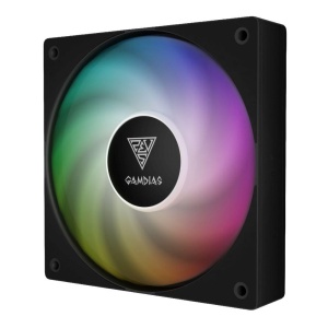 Set 3 ventilatoare Gamdias Notus M1-1203 120mm negre iluminare aRGB - Img 3