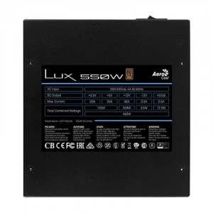 Sursa Aerocool 550W LUX, 4x SATA, 2x Molex, 1x 6+2 pin PCI-E, 80+ Bronze, PFC activ - Img 4