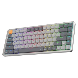 Tastatura gaming mecanica Bluetooth cu fir si wireless Redragon Azure gri iluminare RGB switch-uri rosii - Img 3