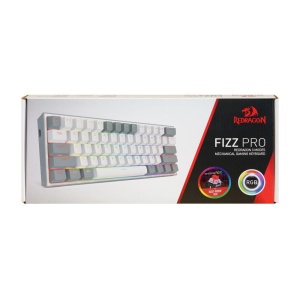 Tastatura gaming mecanica Bluetooth cu fir si wireless Redragon Fizz Pro alba cu gri iluminare RGB switch-uri rosii - Img 4