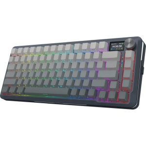 Tastatura gaming mecanica Bluetooth cu si fara fir Redragon Behemoth Pro neagra cu gri degrade iluminare RGB - Img 2