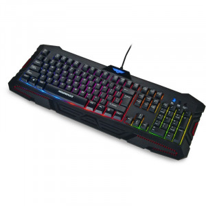 Tastatura Gaming Newmen GL700L, iluminare LED multicolora, 12 Taste Multimedia - Img 1