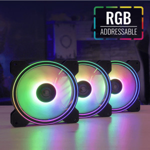 Ventilatoare Aerocool Saturn 12F ARGB Pro 3 Fan Pack, 120 mm, telecomanda - Img 2