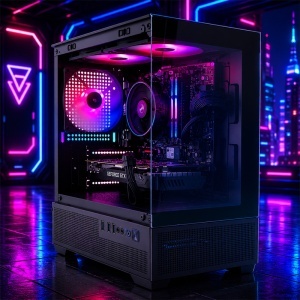 Calculator Gaming Aura V24, AMD Ryzen 5 3500 3.6GHz, ASRock A520M-HVS, 16GB DDR4, SSD 256GB, HDD 1TB, GTX 1660 Ti 6GB GDDR6