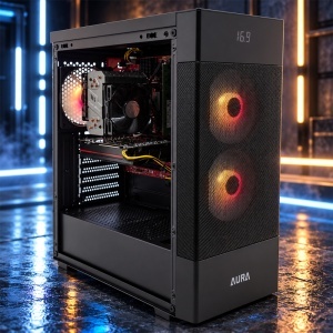 Calculator Gaming Aura V37, Intel Core i5-8500 3.0GHz, MSI MS-7A61 Z370, 8GB DDR4, SSD 240GB, HDD 500GB, HP OEM RX 480 4GB GDDR5