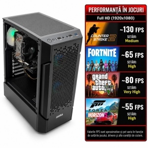Calculator Gaming Aura V38, Intel Core i5-8500 3.0GHz, MSI MS-7A61 Z370, 16GB DDR4, SSD NVMe 256GB, HDD 1TB, RX 580 8GB GDDR5 - Img 2