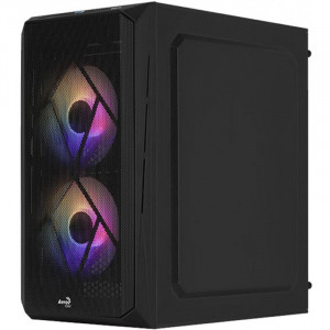 Carcasa Gaming Aerocool CS-107 V2 Black, MiniTower, USB 3.0, Panou transparent - Img 6