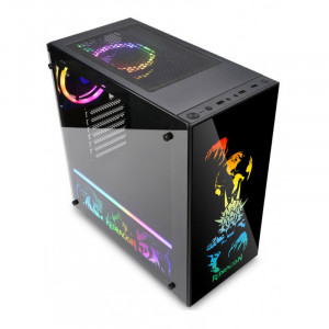Carcasa Gaming Redragon SteelJaw Pro, MiddleTower, Panou transparent, USB 3.0, 4x 120mm, RGB Led - Img 5