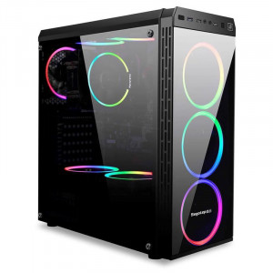 Carcasa Gaming Segotep Hyperion-T Black, USB 3.0, Panou Transparent - Img 1
