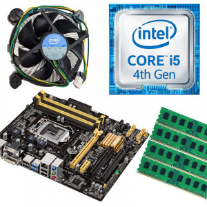 KIT Placa de baza ASUS B85M-E, Intel Core i5 4570 3.2GHz, 16GB DDR3, Cooler CPU inclus - Img 1
