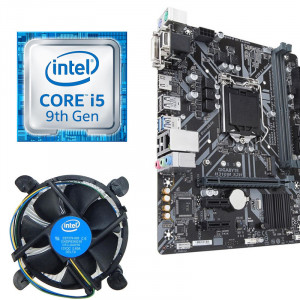 KIT Placa de baza GIGABYTE H310M S2H, Intel Core i5 9500 3GHz, Cooler CPU inclus - Img 1