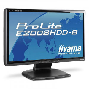 Monitor LCD IIYAMA ProLite 20" E2008HDD, 1600x900, 2ms, VGA, DVI, Cabluri Incluse - Img 2