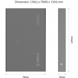 Rack extern Orico 2518S3, USB 3.0, 2.5 inch, SATA, Gray - Img 4