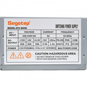 Sursa Segotep ATX-500W, 2x SATA, 2x Molex, 24-pin, PFC - Img 3