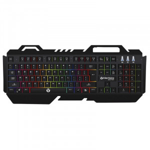 Tastatura Gaming FanTech Zexter K610 Metal, Iluminata RGB, USB, 8 taste multumedia - Img 1