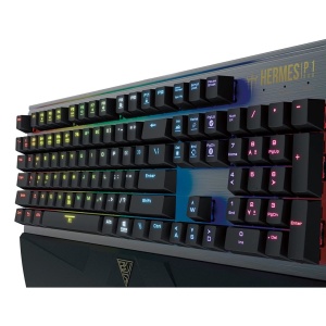Tastatura gaming mecanica Gamdias Hermes P1 neagra iluminare RGB switch-uri negre - Img 3