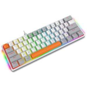 Tastatura gaming mecanica Redragon Akali gri iluminare RGB switch-uri rosii - Img 3