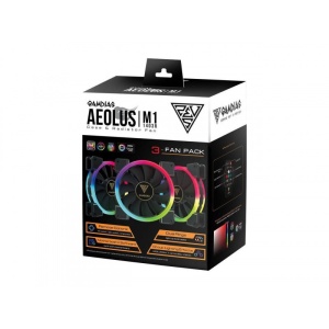Ventilator Gamdias Aeolus M1 1403R 3 Fan Pack RGB, Open Box - Img 2