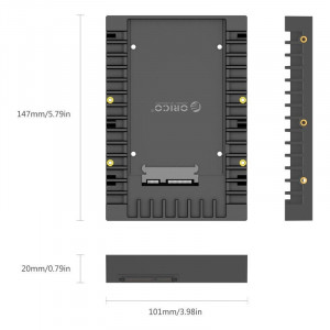 Adaptor HDD/SSD Orico 1125SS-BK-PRO, 2.5 la 3.5 inch, Negru - Img 2