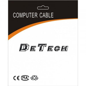 Cablu DeTech HDMI tata - HDMI tata, 5m, Impletit, Calitate superioara, Ecranat cu ferita, Contacte aurite - Img 3
