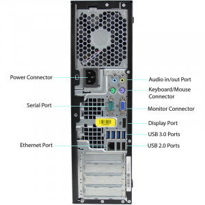 Calculator HP 6300 SFF, Intel DualCore G2130 3.2GHz, 4GB DDR3, 500GB, USB 3.0, DVD - Img 2