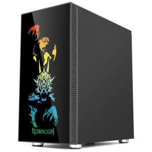 Carcasa Gaming Redragon SteelJaw, MiddleTower, Panou transparent, Iluminare RGB, USB 3.0, Vent. 4x 120mm - Img 3