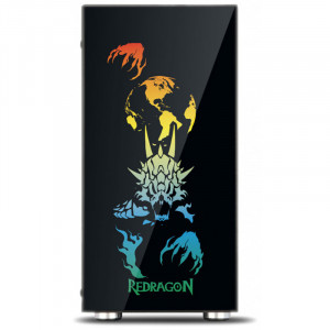 Carcasa Gaming Redragon SteelJaw Pro, MiddleTower, Panou transparent, USB 3.0, 4x 120mm, RGB Led - Img 6