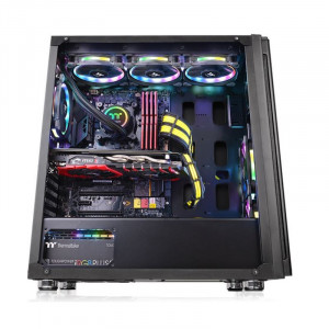 Carcasa Gaming Thermaltake Versa H27 Tempered Glass, USB 3.0, Panou transparent, MiddleTower, Vent. 120mm - Img 2