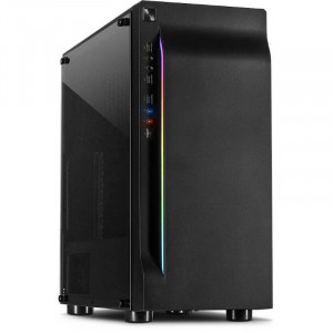 Carcasa Inter-Tech A-3411 Creek, MiddleTower, USB 3.0, Panou transparent - Img 1