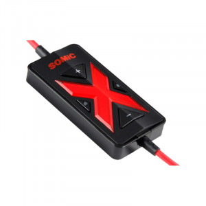 Casti Gaming SOMIC G956 Negru-Rosu, 7.1 Surround, SH - Img 8