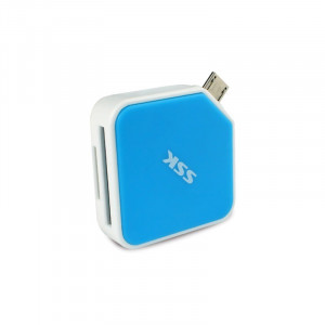 Cititor carduri SSK MicroUSB OTG SCRM068 Albastru - Img 2