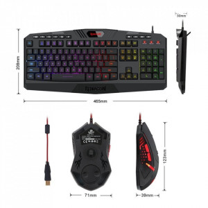 Kit Gaming Redragon S101-BA, Tastatura Harpe PRO RGB, Mouse Centrophorus, Casti Garuda, Mouse pad Archelon M - Img 7