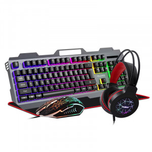Kit gaming tastatura, mouse, casti si mousepad Pro Gaming K450 4 in 1 - Img 1