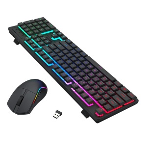 Kit tastatura si mouse wireless Redragon S107 Gaming Essentials KS iluminare RGB - Img 3
