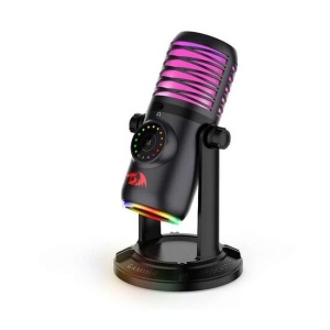 Microfon Redragon Stellaris negru iluminare RGB cu stand