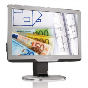 Monitor LED 20" Philips 201BL2, Grad A, 1600x900, 5ms, DVI, VGA, Cabluri incluse - Img 1