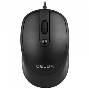 Mouse Delux M366 Black, USB, 1000/1600(default)/2400/3200 DPI - Img 1
