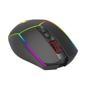 Mouse gaming Bluetooth cu si fara fir Redragon Axe Pro negru iluminare RGB - Img 3
