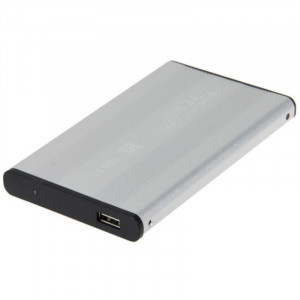 Rack Extern HDD/SSD 2.5", USB 2.0, Sata2, Carcasa aluminiu, Argintiu/Negru - Img 2