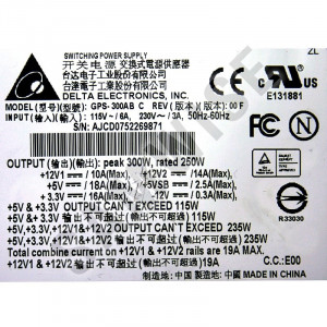 Sursa 300W Delta Electronics, GPS-300AB, 1x SATA, 4x Molex, Vent 120mm - Img 4