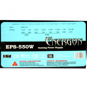 Sursa 550W Energon, 4 x SATA, 4 x Molex, Ventilator 120mm, PFC - Img 3