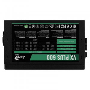 Sursa 600W Aerocool VX PLUS 600, 3x SATA, 3x Molex, 2x 6+2 pin PCI-E, 120mm - Img 4