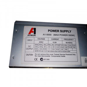 Sursa AYWUN 500W A1-5000, 4x SATA, 4x Molex, 1x 6-pin, Vent. 120mm - Img 2