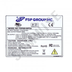 Sursa FSP 600W FSP600-80PSA, 4x SATA, 3x Molex, 3x PCI-Express, Eficienta 80+ Bronze - Img 2