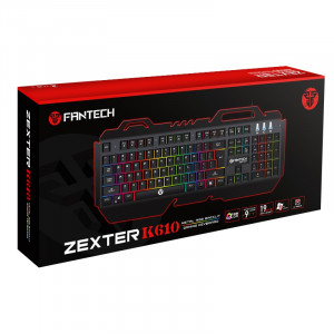 Tastatura Gaming FanTech Zexter K610 Metal, Iluminata RGB, USB, 8 taste multumedia - Img 2