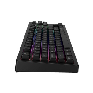 Tastatura gaming mecanica Bluetooth cu si fara fir Gamdias Hermes M7 Hybrid neagra iluminare RGB - Img 4